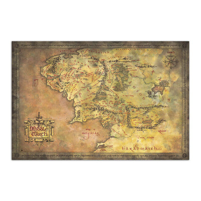 Poster Mapa Tierra Media Señor Rings — image 1
