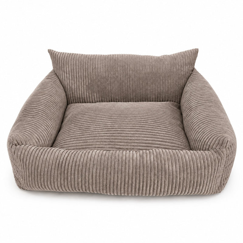 Lodie Corduroy Memory Foam Dog Sofa – Hazelnut Taupe, M