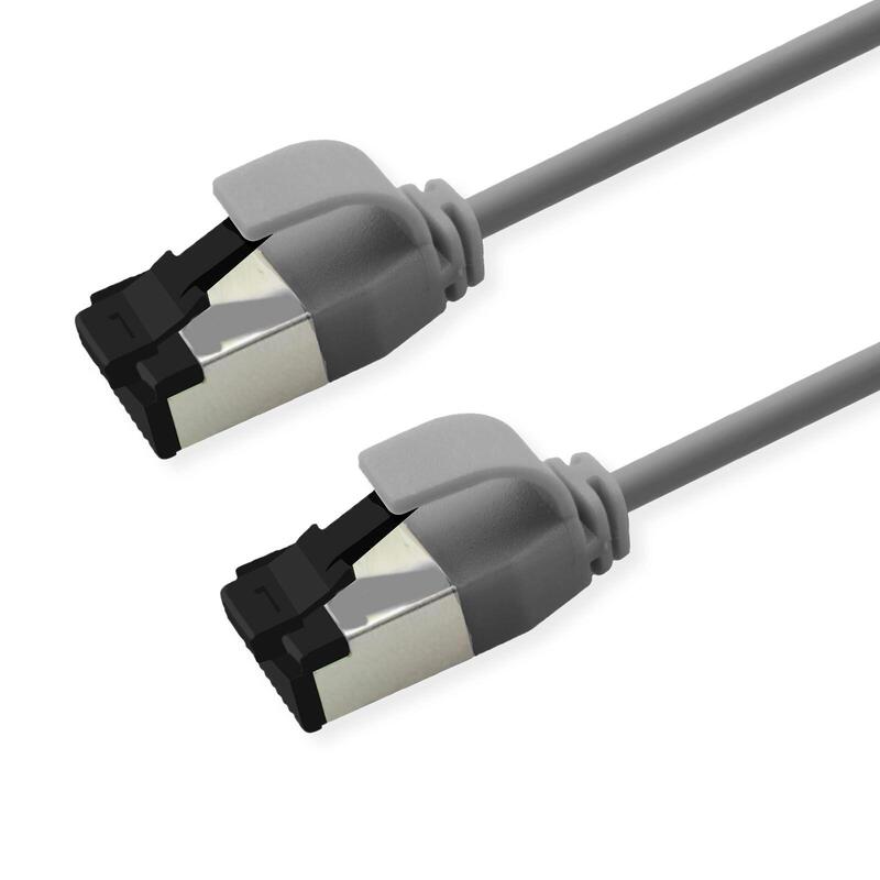 Roline S FTP Network Cable KAT.8.1, Slim, PoE, Gris 0,5M
