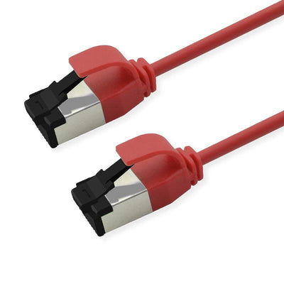 Roline S FTP Network Cable KAT.8.1, Slim, PoE, Red 0,3M — image 1