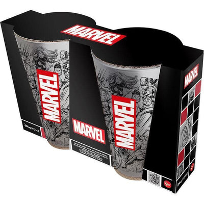 Set 2 Glasses Casual Marvel 490ML — image 1