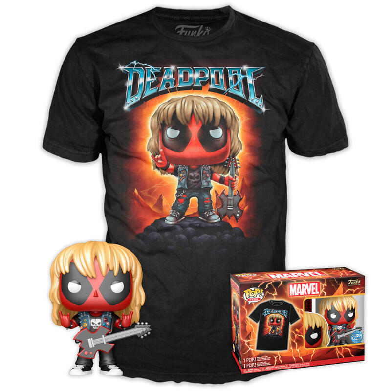 Set Figure Pop & Tee Marvel Deadpool Heavy Metal Size L