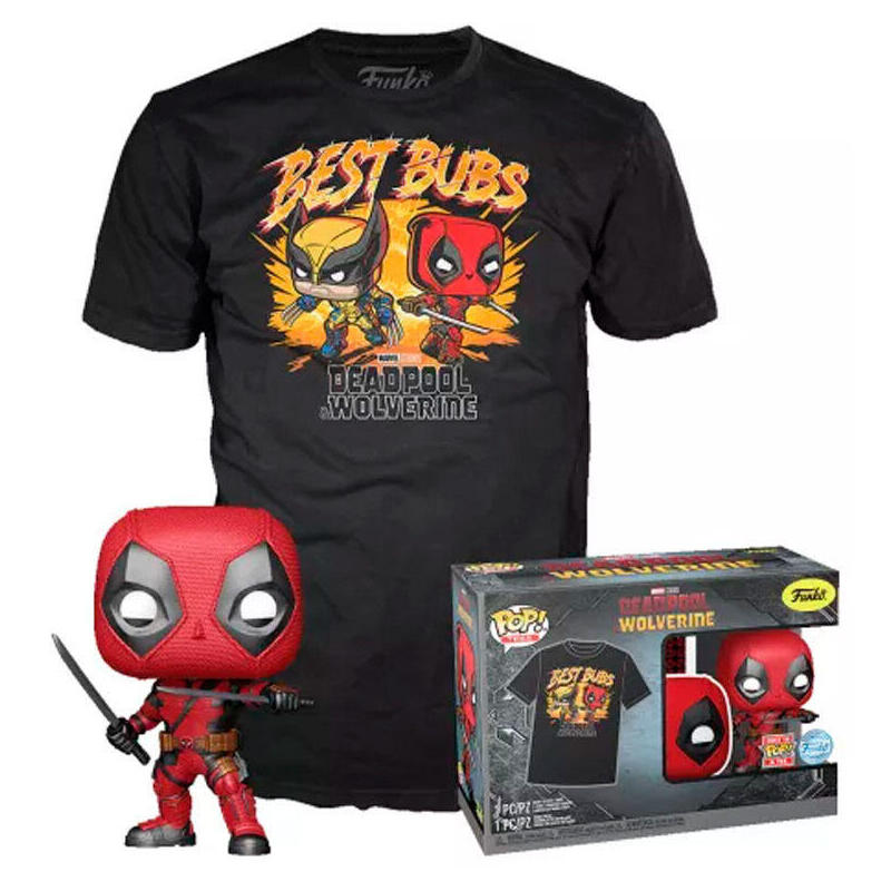 Set Figure Pop & Tee Marvel Deadpool & Wolverine Size S