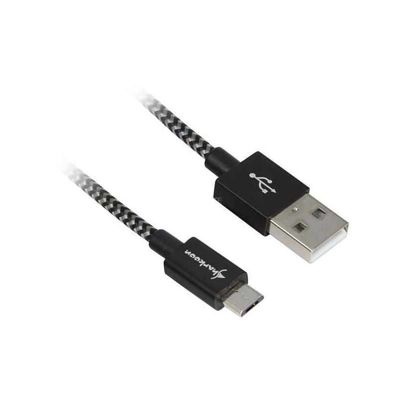 Sharkoon USB 2.0 Cable USB-A Plug Micro-usb Plug 4044951027019