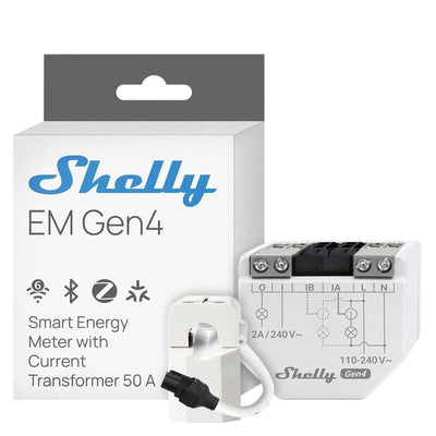 Shelly · Unterputz · \em GEN4\ · Messfunktion · WLAN · Zigbee · Matter · Bluetooth — image 1