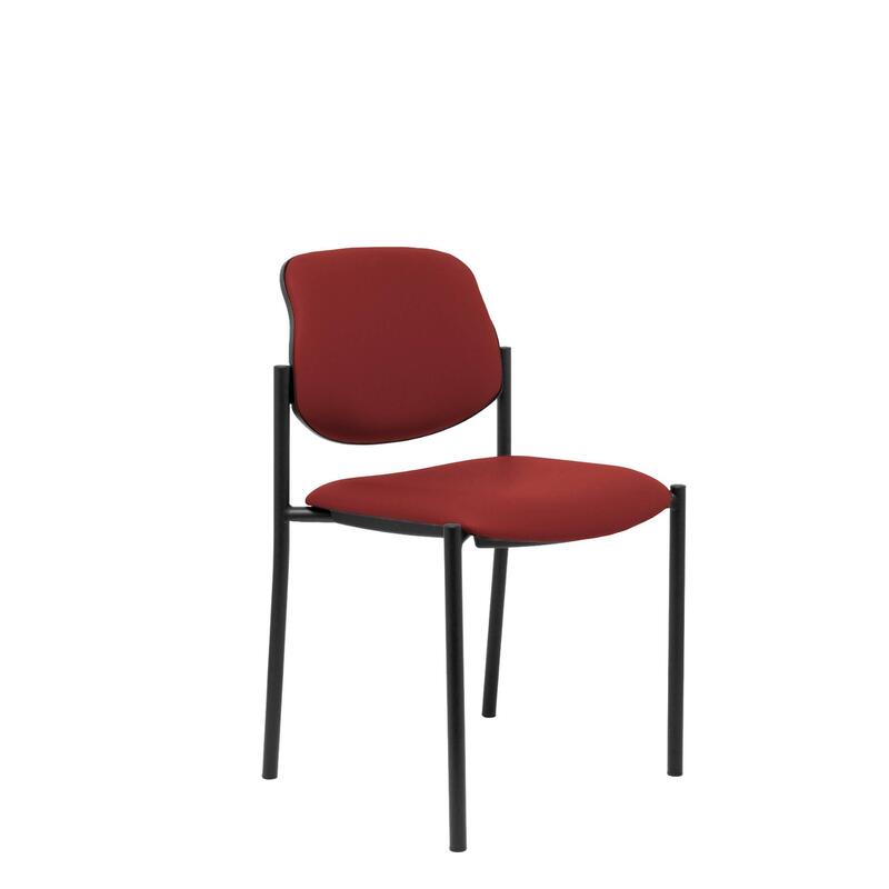 Chair Fixed Villalgordo Similpiel Granate Chasis N