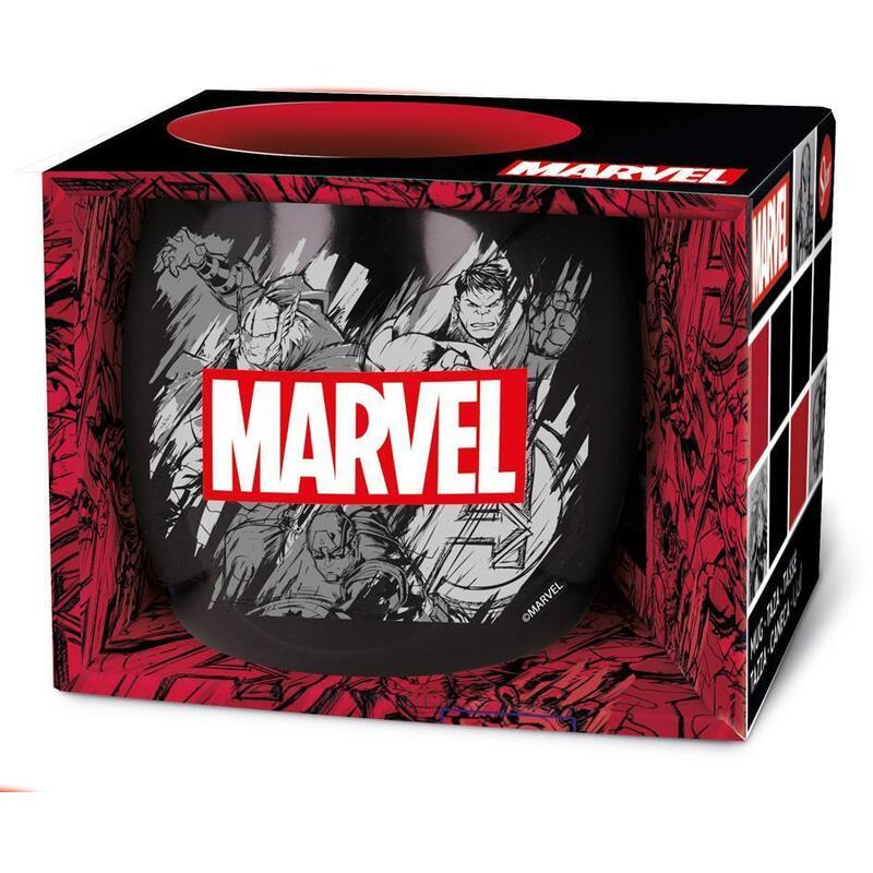Mug Ceramic Globe 380ML Marvel Pattern Box Regalo)