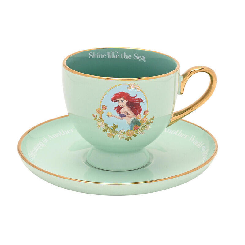 Mug Te And Platillo Ariel Princesas Disney