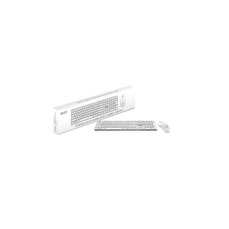MSI Keyboard + Mouse Forge K210 W Combo White Es