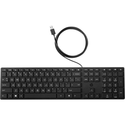HP Keyboard Refurbished Wired Desktop 320K HSA-C001K Spanish (QWERTY) Black With USB Cable L96909-071 1 Year W — image 1
