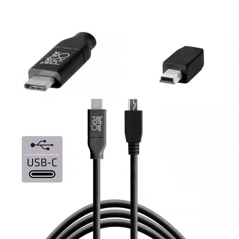 Tether Tools USB-C Zu 2.0 Mini B 5-PIN 4,60M Black