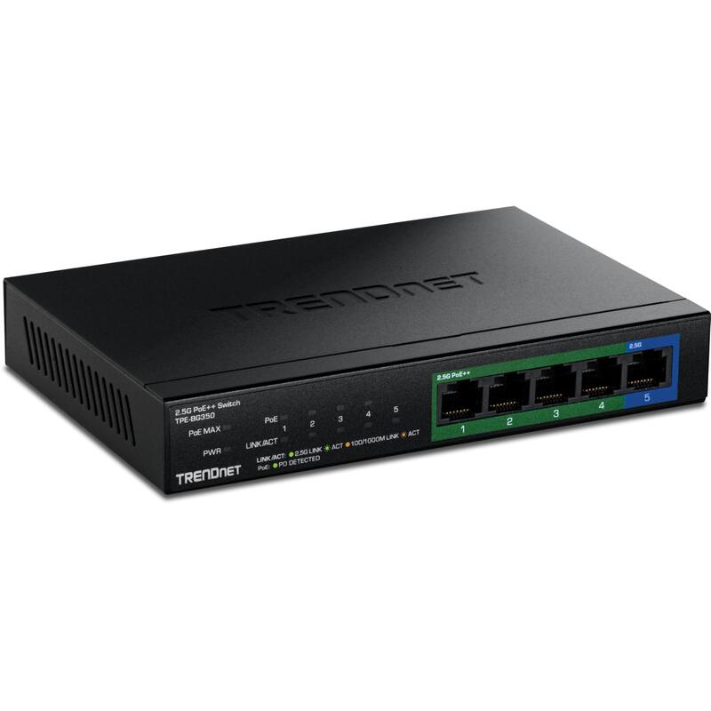 Trendnet Switch 5-PORT 2.5G PoE + Unmanaged Wallmount