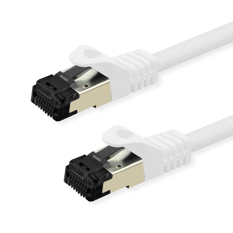 Value S FTP-(pimf-) Network Cable CAT.8 (class I), Lsoh, Litzendraht, White 2M