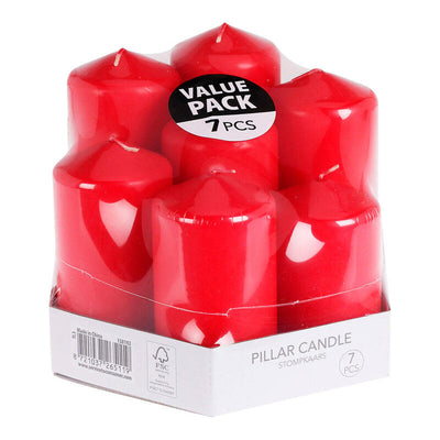 Candles Rojas Ø55MM With Diferentes Alturas, 7 Units — image 1