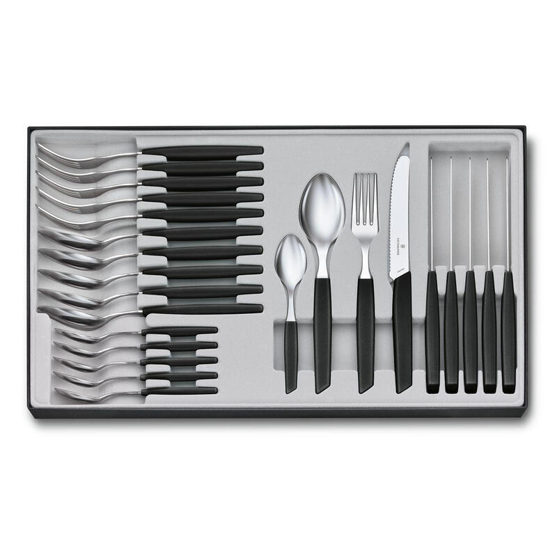 Victorinox Swiss Modern Besteck-set 24 Tlg. Black